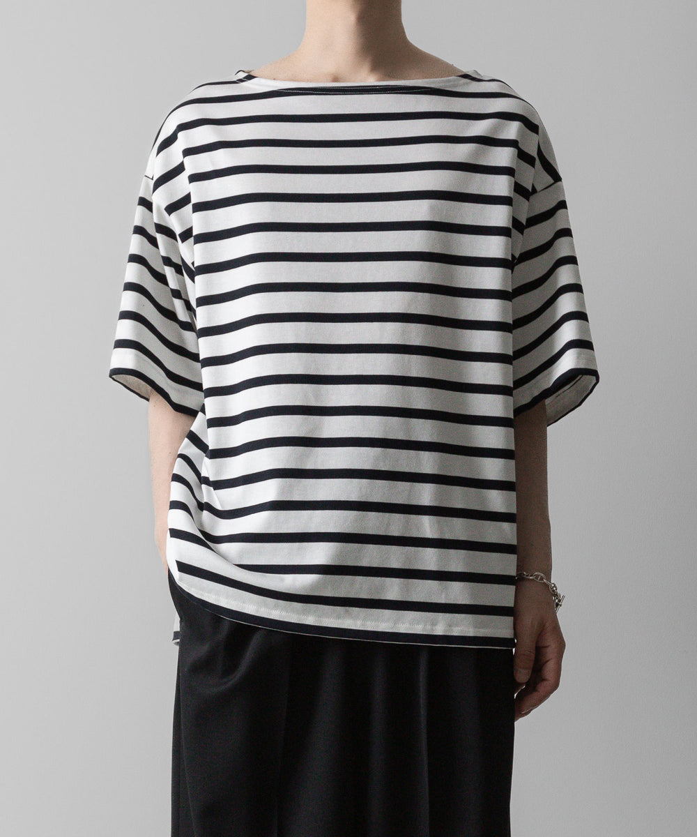 INTÉRIM - インテリムのHYPER BIG SUVIN GIZA BASQUE BORDER H/S SHIRT - WHITE×NAVY公式通販サイトsession福岡セレクトショップ