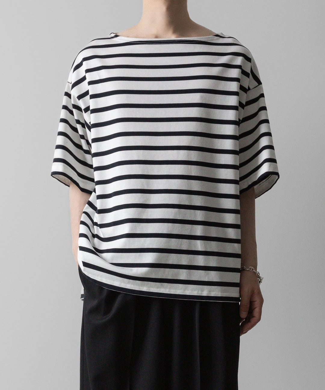 INTÉRIM - インテリムのHYPER BIG SUVIN GIZA BASQUE BORDER H/S SHIRT - WHITE×NAVY公式通販サイトsession福岡セレクトショップ