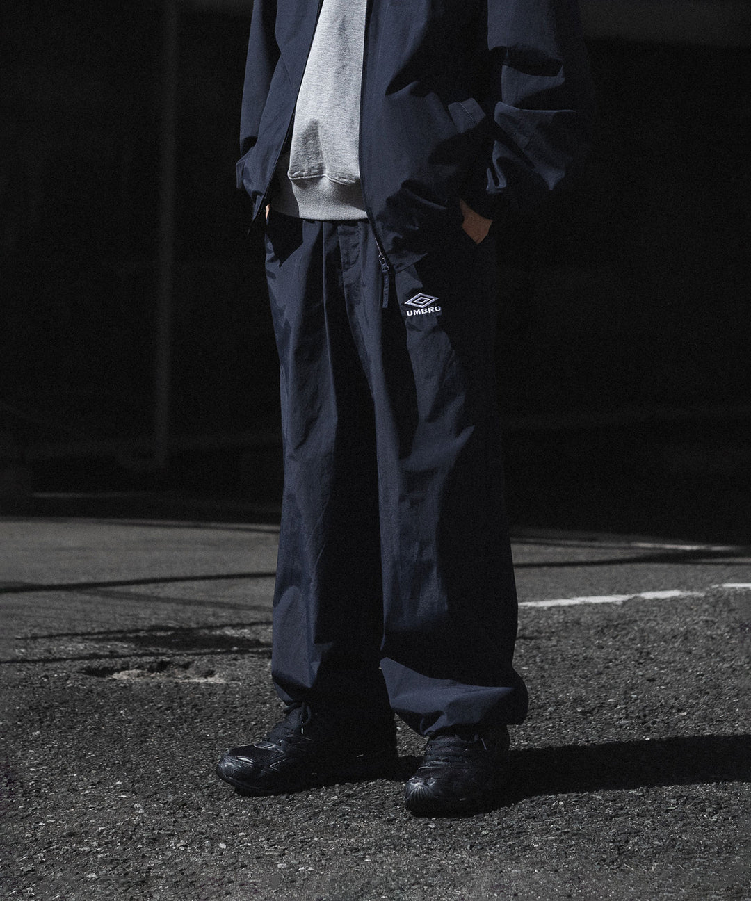 【ssstein × UMBRO】CO/NY POPLIN TRACK TROUSERS - DARK NAVY