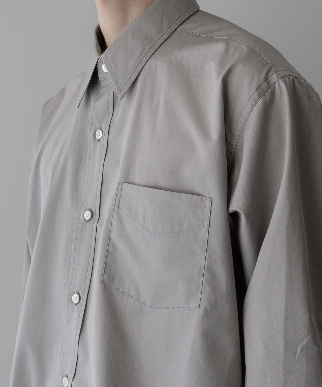 INTÉRIM - インテリムの120/2 SUPIMA HIGH COUNT BROAD VINTAGE DRESS WORK SHIRT - GRAY公式通販サイトsession福岡セレクトショップ