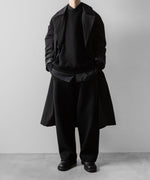 画像をギャラリービューアに読み込む, ssstein(シュタイン)のCOTTON DOUBLE KNIT TUCKED CREW NECK LS - BLACKの公式通販サイトsession福岡セレクトショップ
