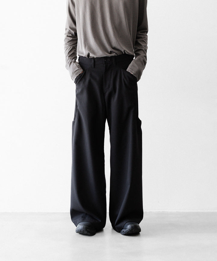 OPPOSE DUALITY オポーズデュアリティのSUB ONG WOOL TRSのBLACKのBLACK公式通販サイトsession福岡セレクトショップ