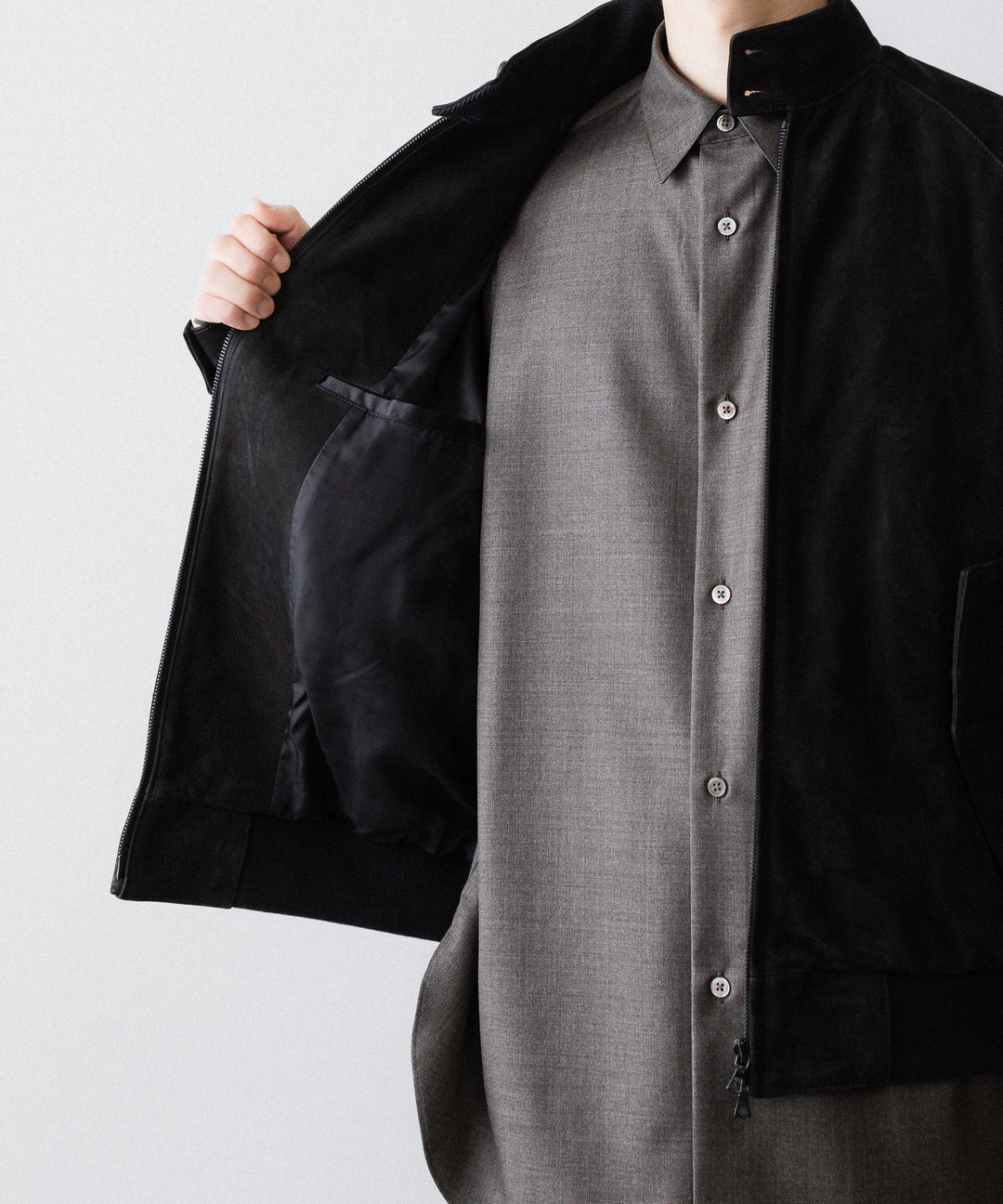 ssstein(シュタイン)のCOW NUBUCK SWING TOP JACKET - BLACKの公式通販サイトsession福岡セレクトショップ