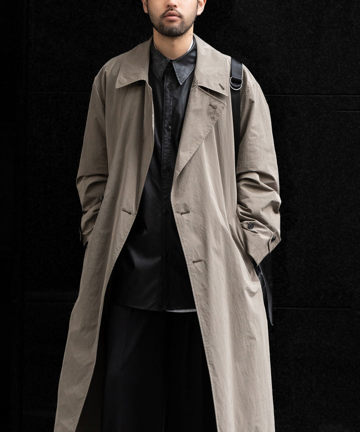 ssstein(シュタイン)のWINDPROOF NYLON DOUBLE BREASTED COAT - TAUPE 公式通販サイトsession福岡セレクトショップ