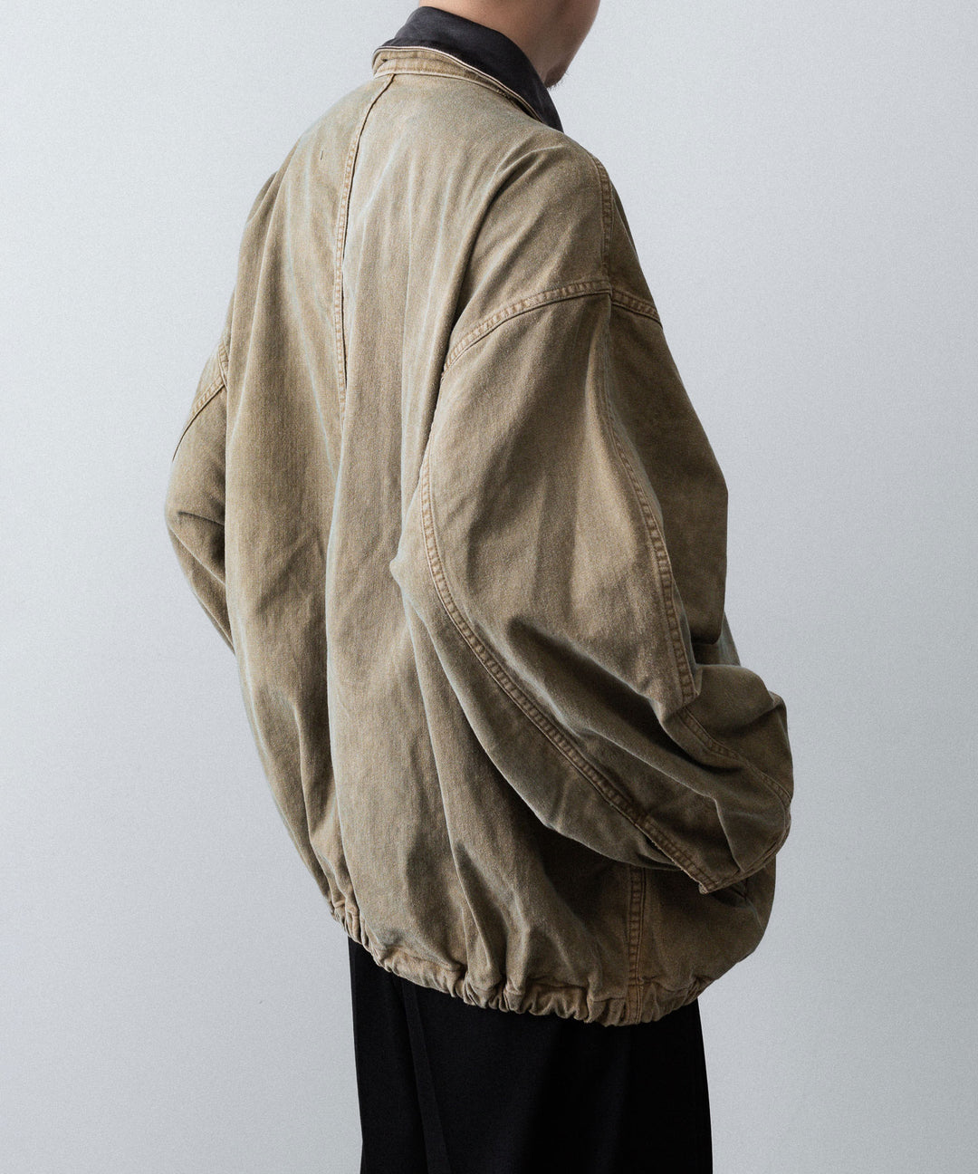 【ssstein】SULFUR DYED WHIP CORD VINTAGE ZIP JACKET - KHAKI