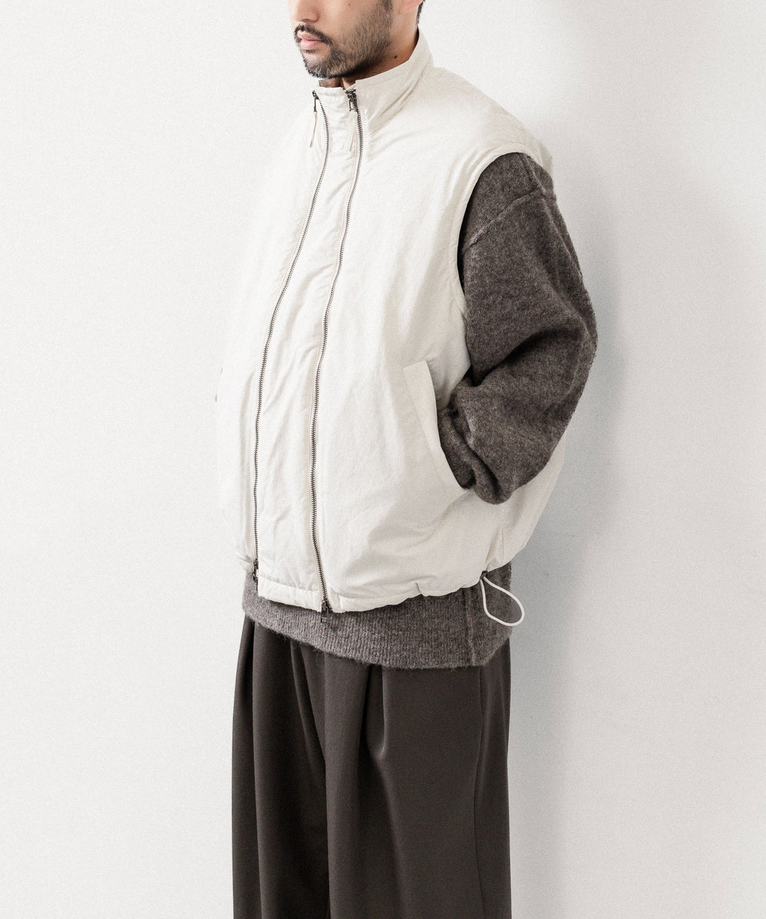 UJOH ウジョーのW ZIP VESTのIVORY公式通販サイトsession福岡セレクトショップ