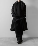 画像をギャラリービューアに読み込む, ssstein(シュタイン)のCOTTON DOUBLE KNIT TWIST SEAM PANTS - BLACKの公式通販サイトsession福岡セレクトショップ
