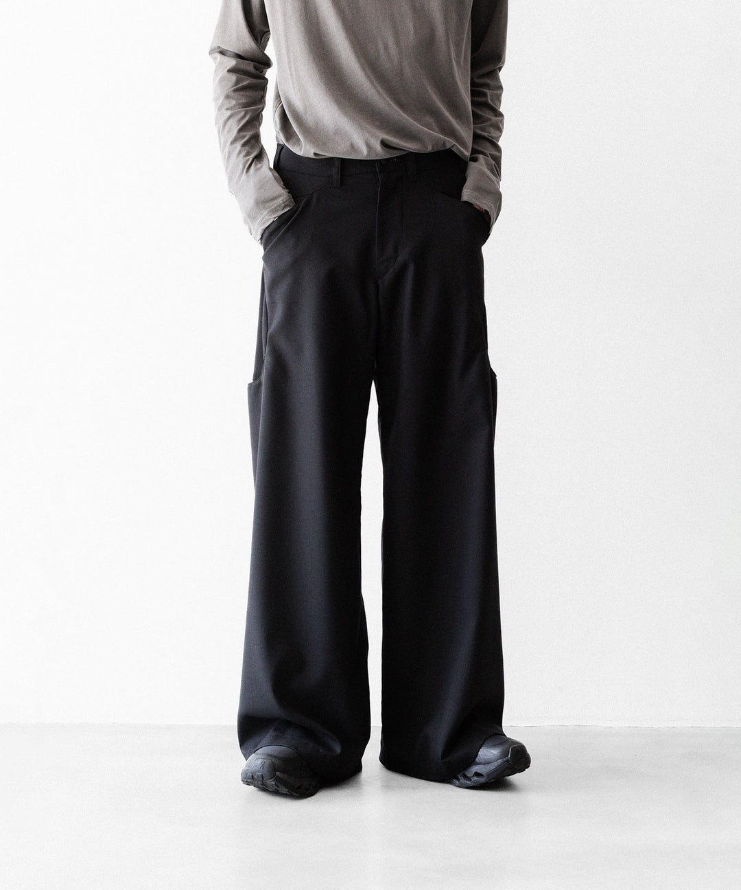 OPPOSE DUALITY オポーズデュアリティのSUB ONG WOOL TRSのBLACKのBLACK 公式通販サイトsession福岡セレクトショップ