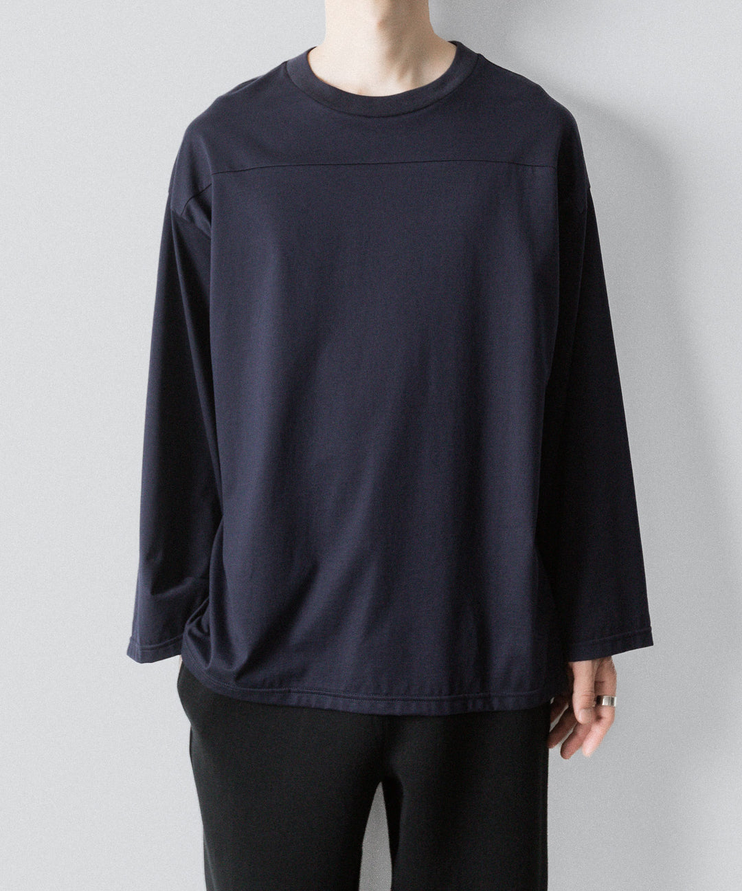 INTÉRIM(インテリム)の HYPER BIG HIGH GAUGE SUVIN JERSEY L/S FOOTBALL TEE - ROYAL D.PURPLEの公式通販サイトsession福岡セレクトショップ