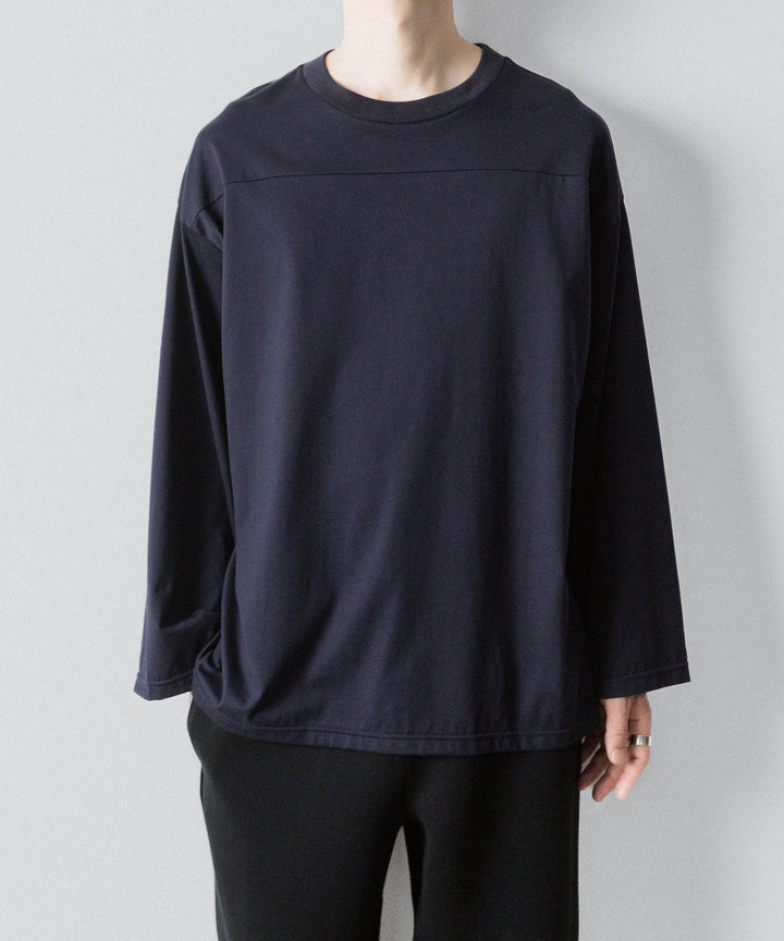 INTÉRIM(インテリム)の HYPER BIG HIGH GAUGE SUVIN JERSEY L/S FOOTBALL TEE - ROYAL D.PURPLEの公式通販サイトsession福岡セレクトショップ