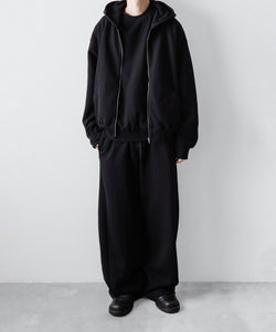 黒 ボンタン ssstein / シュタイン】YAK/COTTON SWEAT EASY TROUSERS - BLACK