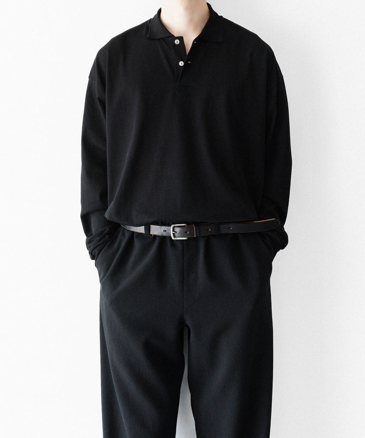 INTÉRIM - インテリムのHIGH GAUGE SEA ISLAND PIQUE HYPER BIG LONG POLOのBLACK公式通販サイトsession福岡セレクトショップ