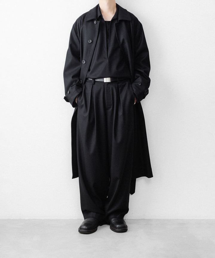 ssstein(シュタイン)のWOOL FLANNEL OVERSIZED SKIPPER SHIRT - BLACKの公式通販サイトsession福岡セレクトショップ
