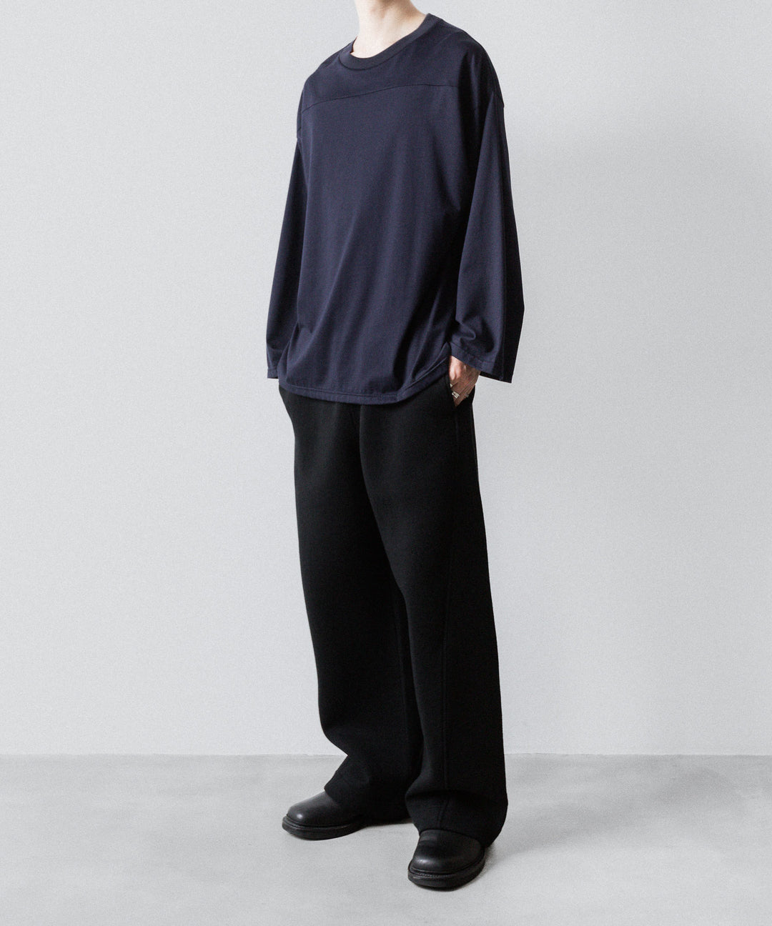 INTÉRIM(インテリム)の HYPER BIG HIGH GAUGE SUVIN JERSEY L/S FOOTBALL TEE - ROYAL D.PURPLEの公式通販サイトsession福岡セレクトショップ