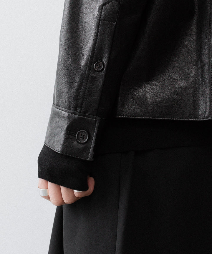 CODA コーダ BLACK SYNTHETIC LEATHER CUT OUT TIERED JACKETのBLACK 公式通販サイトsession福岡セレクトショップ