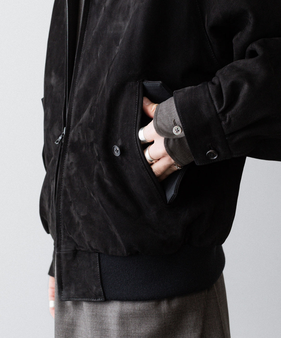 ssstein(シュタイン)のCOW NUBUCK SWING TOP JACKET - BLACKの公式通販サイトsession福岡セレクトショップ