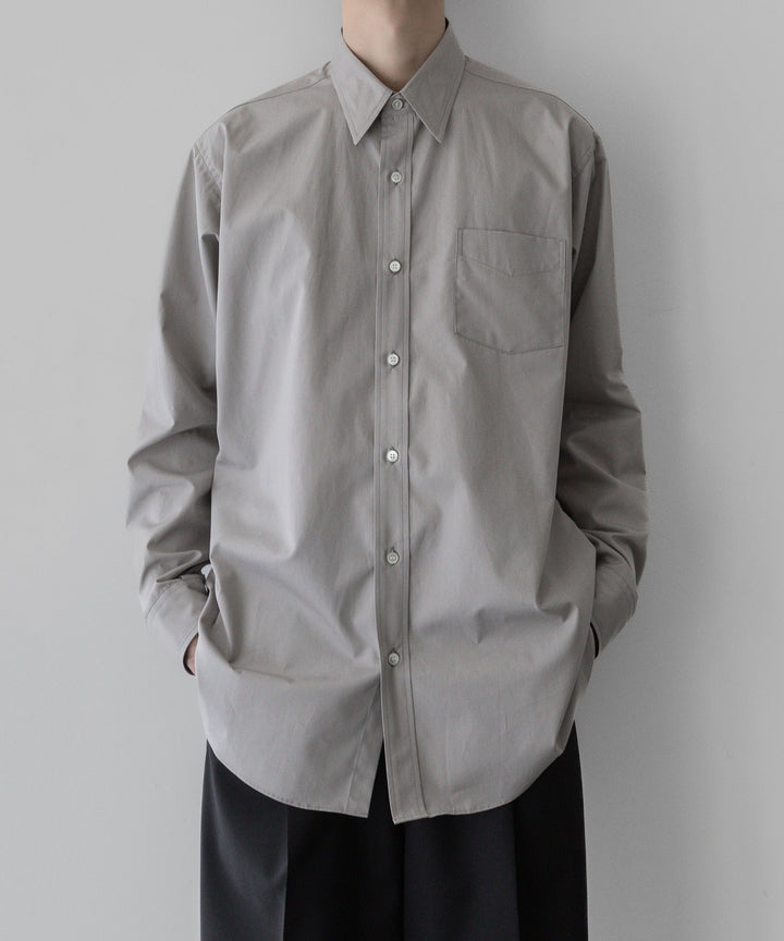 INTÉRIM - インテリムの120/2 SUPIMA HIGH COUNT BROAD VINTAGE DRESS WORK SHIRT - GRAY公式通販サイトsession福岡セレクトショップ