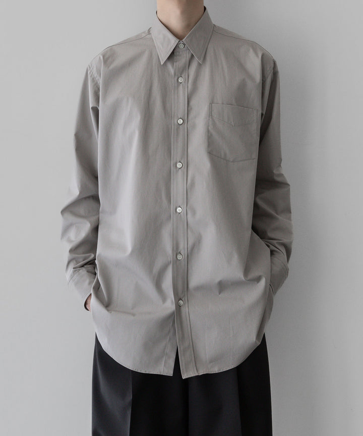INTÉRIM - インテリムの120/2 SUPIMA HIGH COUNT BROAD VINTAGE DRESS WORK SHIRT - GRAY公式通販サイトsession福岡セレクトショップ