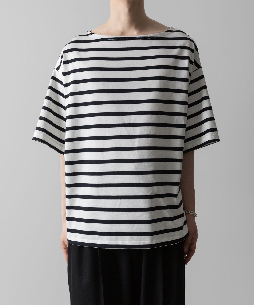 INTÉRIM - インテリムのHYPER BIG SUVIN GIZA BASQUE BORDER H/S SHIRT - WHITE×NAVY公式通販サイトsession福岡セレクトショップ