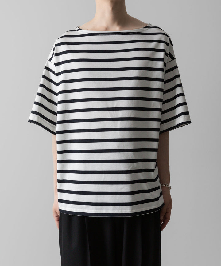 INTÉRIM - インテリムのHYPER BIG SUVIN GIZA BASQUE BORDER H/S SHIRT - WHITE×NAVY公式通販サイトsession福岡セレクトショップ