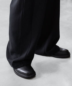 ssstein / シュタイン】YAK/COTTON SWEAT EASY TROUSERS - BLACK