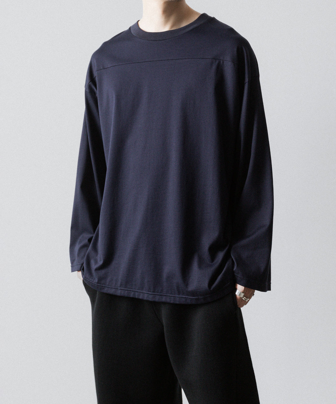 INTÉRIM(インテリム)の HYPER BIG HIGH GAUGE SUVIN JERSEY L/S FOOTBALL TEE - ROYAL D.PURPLEの公式通販サイトsession福岡セレクトショップ