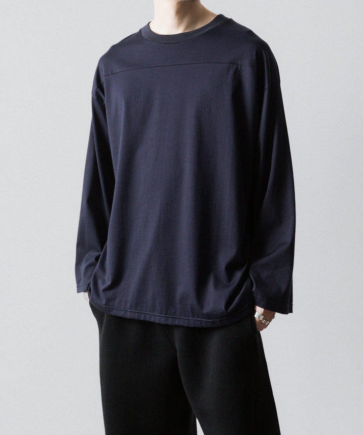 INTÉRIM(インテリム)の HYPER BIG HIGH GAUGE SUVIN JERSEY L/S FOOTBALL TEE - ROYAL D.PURPLEの公式通販サイトsession福岡セレクトショップ