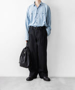 画像をギャラリービューアに読み込む, 【INTÉRIM】SPOT BLEACH VINTAGE WASH BLUE SHUTTLE CHAMBRAY HYPER BIG US NAVY WORK SHIRT TYPE2 - BLUE
