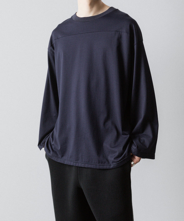 INTÉRIM(インテリム)の HYPER BIG HIGH GAUGE SUVIN JERSEY L/S FOOTBALL TEE - ROYAL D.PURPLEの公式通販サイトsession福岡セレクトショップ