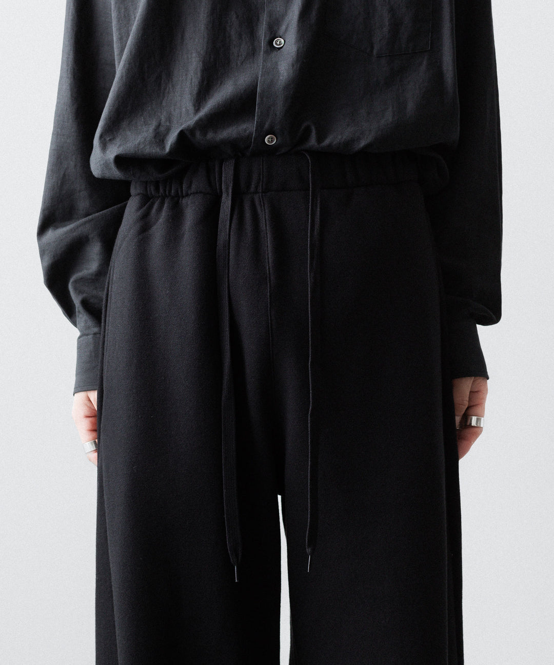 ssstein(シュタイン)のYAK/COTTON SWEAT EASY TROUSERS - BLACKの公式通販サイトsession福岡セレクトショップ