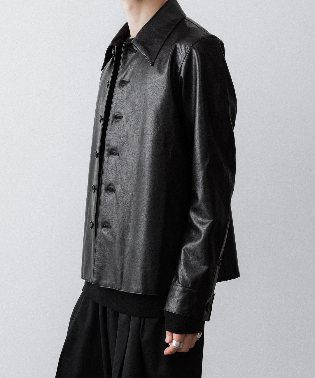 CODA コーダ BLACK SYNTHETIC LEATHER CUT OUT TIERED JACKETのBLACK 公式通販サイトsession福岡セレクトショップ