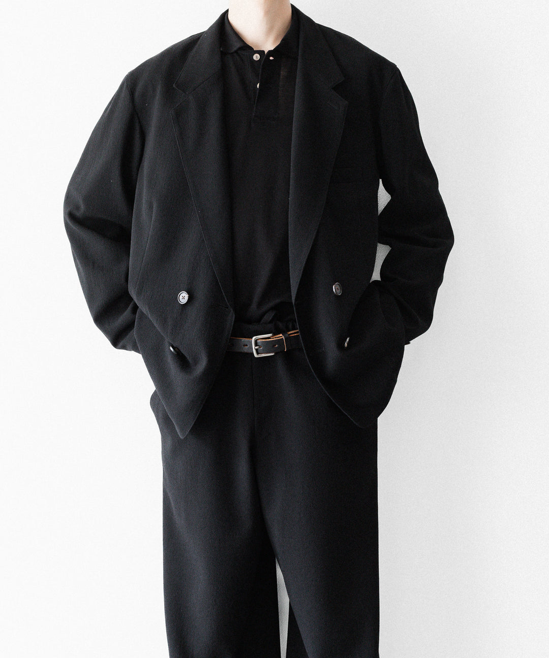 INTÉRIM - インテリムのHIGH GAUGE SEA ISLAND PIQUE HYPER BIG LONG POLOのBLACK公式通販サイトsession福岡セレクトショップ
