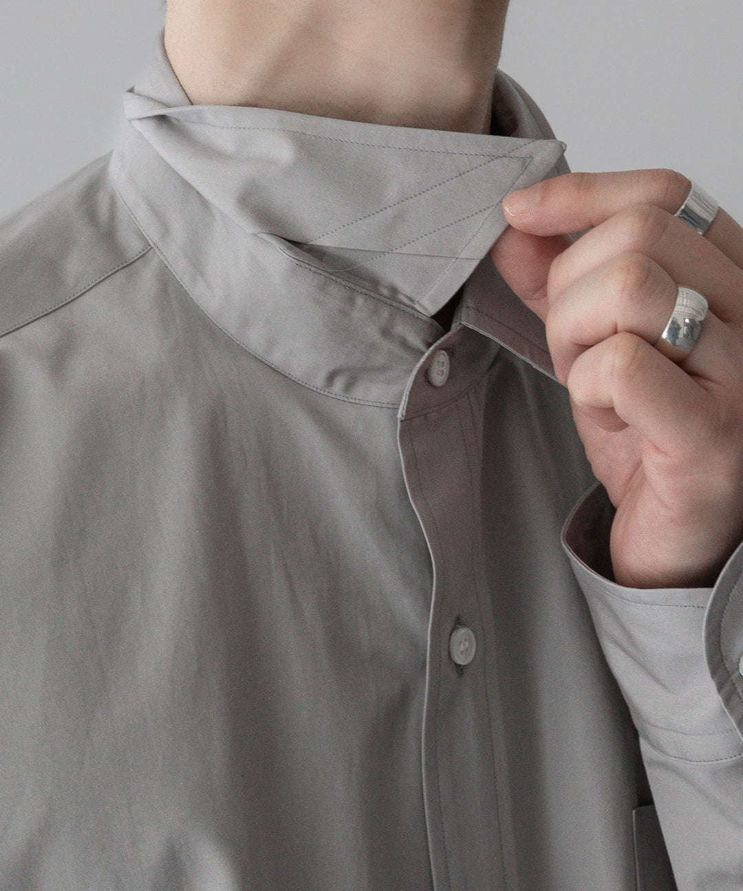 INTÉRIM - インテリムの120/2 SUPIMA HIGH COUNT BROAD VINTAGE DRESS WORK SHIRT - GRAY公式通販サイトsession福岡セレクトショップ