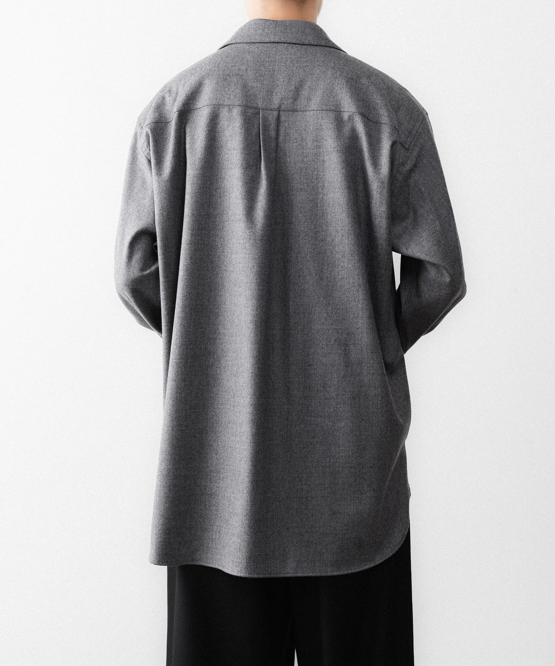 ssstein(シュタイン)のWOOL FLANNEL OVERSIZED SKIPPER SHIRT - GREYの公式通販サイトsession福岡セレクトショップ