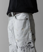 画像をギャラリービューアに読み込む, 【INTÉRIM】MILK PAINT WWII 1943 HEAVY KIBATA SHUTTLE DENIM JEANS - P.B.WHITE
