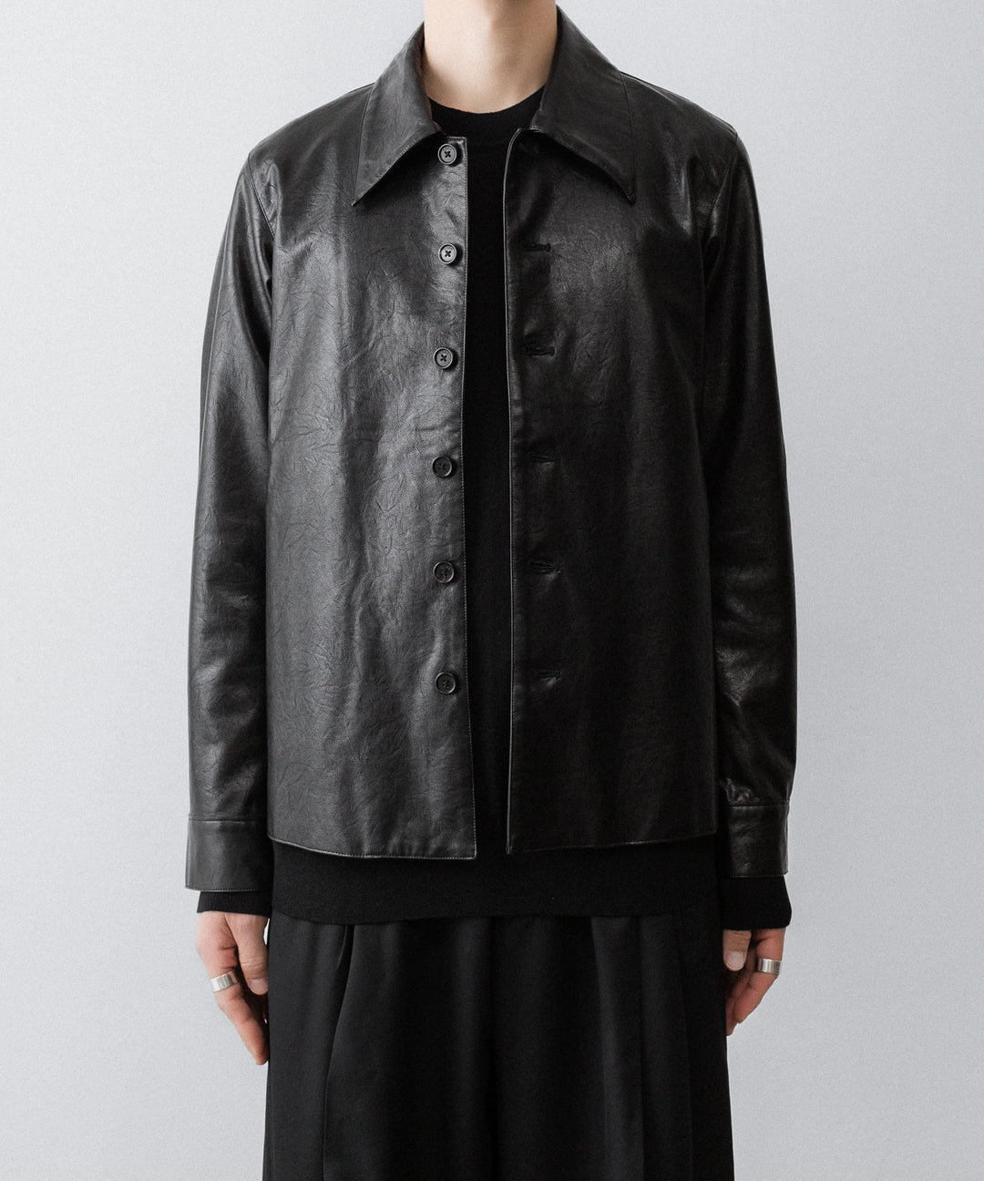 CODA コーダ BLACK SYNTHETIC LEATHER CUT OUT TIERED JACKETのBLACK 公式通販サイトsession福岡セレクトショップ
