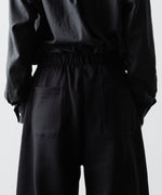 画像をギャラリービューアに読み込む, ssstein(シュタイン)のYAK/COTTON SWEAT EASY TROUSERS - BLACKの公式通販サイトsession福岡セレクトショップ
