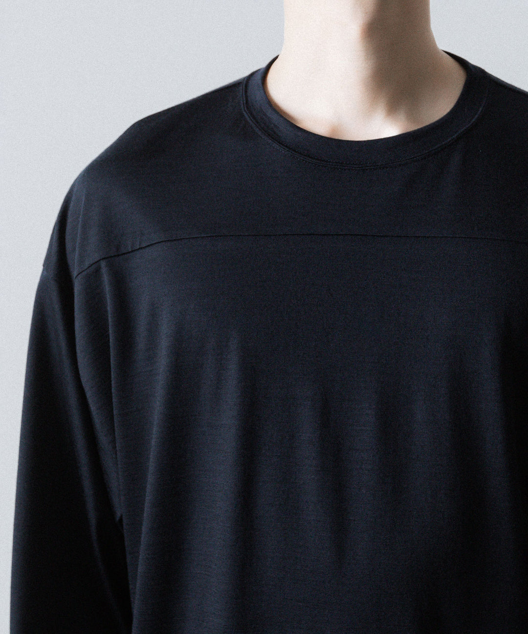 INTÉRIM インテリムの HYPER BIG EXTRA FINE MERINO WOOL JERSEY FOOTBALL L/S TEEのD.NAVY公式通販サイトsession福岡セレクトショップ
