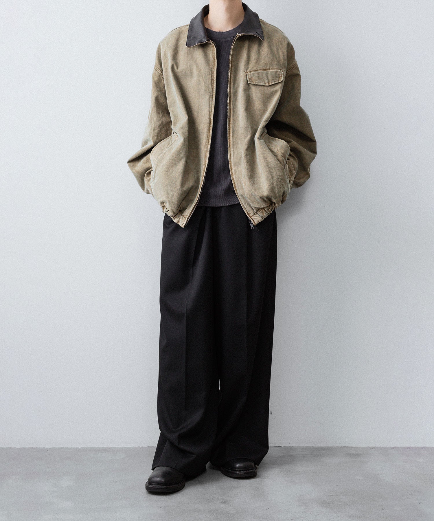 ssstein / シュタイン】SULFUR DYED OXFORD VINTAGE JACKET - KHAKI