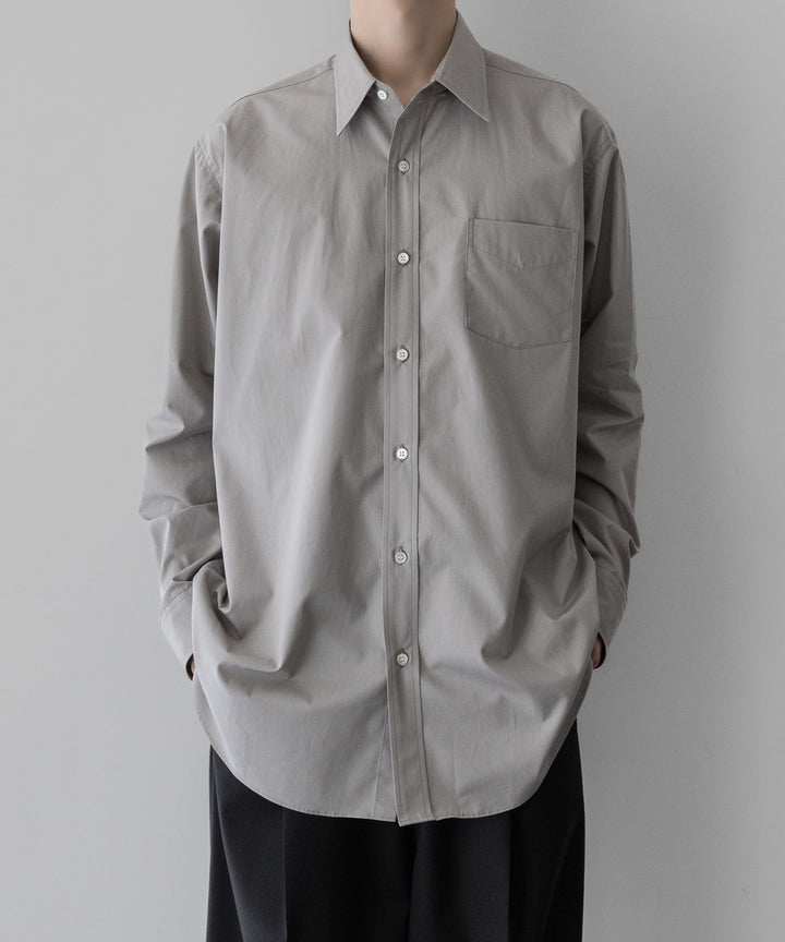 INTÉRIM - インテリムの120/2 SUPIMA HIGH COUNT BROAD VINTAGE DRESS WORK SHIRT - GRAY公式通販サイトsession福岡セレクトショップ