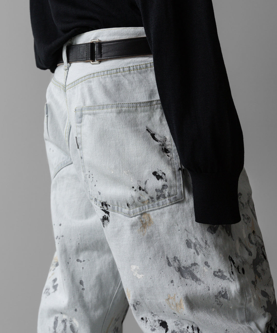 【INTÉRIM】MILK PAINT WWII 1943 HEAVY KIBATA SHUTTLE DENIM JEANS - P.B.WHITE