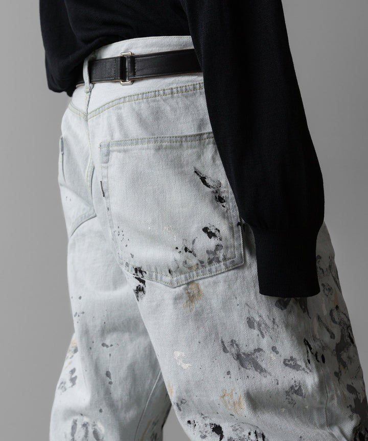 【INTÉRIM】MILK PAINT WWII 1943 HEAVY KIBATA SHUTTLE DENIM JEANS - P.B.WHITE