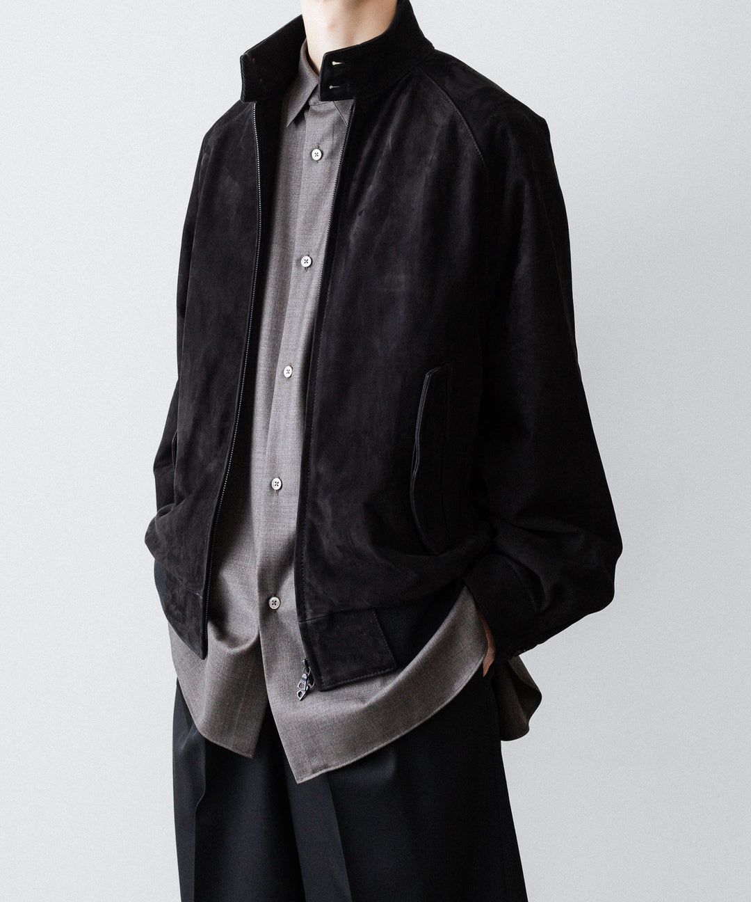 ssstein(シュタイン)のCOW NUBUCK SWING TOP JACKET - BLACKの公式通販サイトsession福岡セレクトショップ