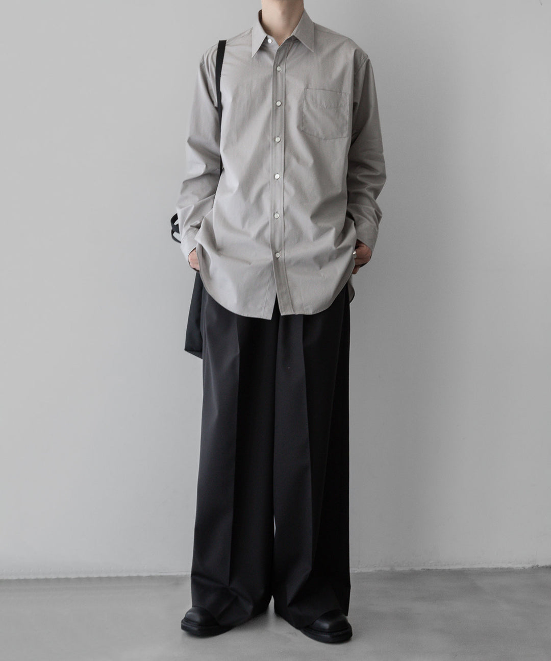 INTÉRIM - インテリムの120/2 SUPIMA HIGH COUNT BROAD VINTAGE DRESS WORK SHIRT - GRAY公式通販サイトsession福岡セレクトショップ