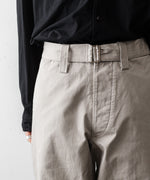 画像をギャラリービューアに読み込む, INTÉRIM インテリムのFABRIC WASHER CHINO BELTED FRENCH ARMY MIL BAGGY TROUSERのBEIGE 公式通販サイトsession福岡セレクトショップ
