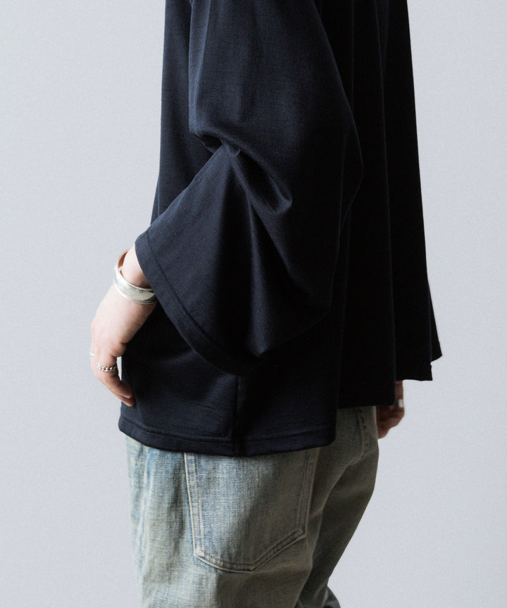 INTÉRIM インテリムの HYPER BIG EXTRA FINE MERINO WOOL JERSEY FOOTBALL L/S TEEのD.NAVY公式通販サイトsession福岡セレクトショップ