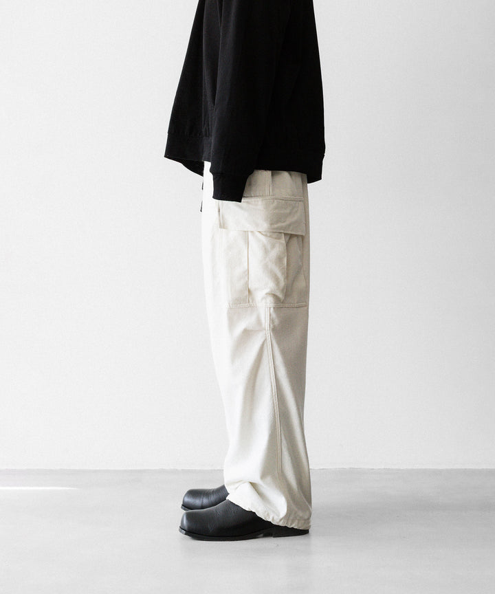 INTÉRIM インテリムのSILK NOIL JANGLE FAaTIGUE TROUSER のNATURAL 公式通販サイトsession福岡セレクトショップ