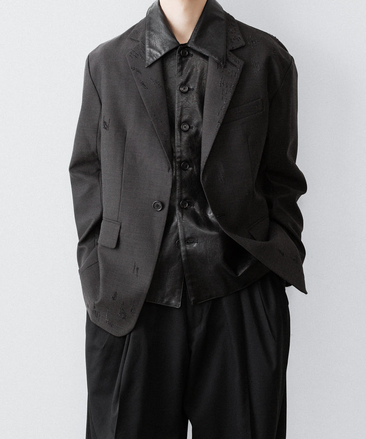 CODA コーダ BLACK SYNTHETIC LEATHER CUT OUT TIERED JACKETのBLACK 公式通販サイトsession福岡セレクトショップ