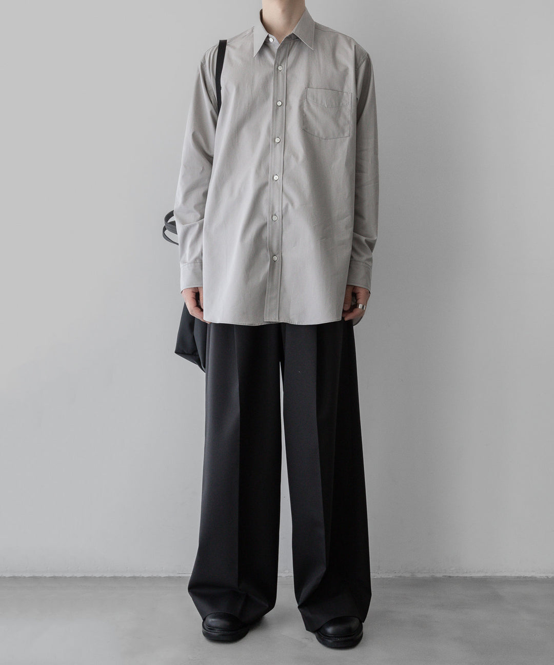 INTÉRIM - インテリムの120/2 SUPIMA HIGH COUNT BROAD VINTAGE DRESS WORK SHIRT - GRAY公式通販サイトsession福岡セレクトショップ