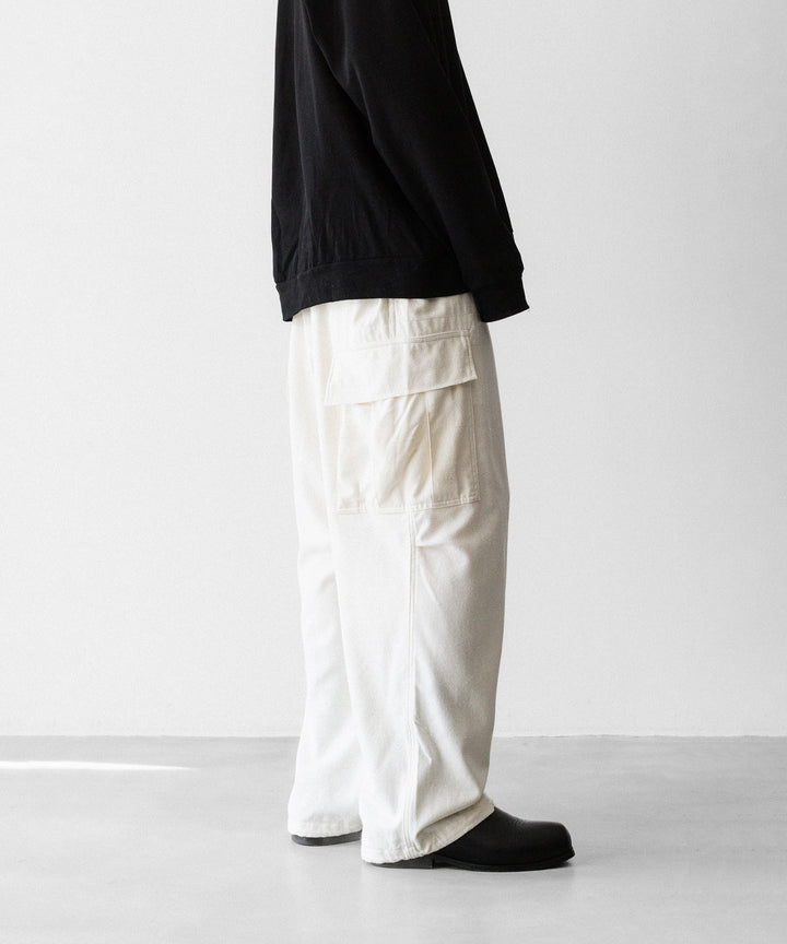 INTÉRIM インテリムのSILK NOIL JANGLE FAaTIGUE TROUSER のNATURAL 公式通販サイトsession福岡セレクトショップ